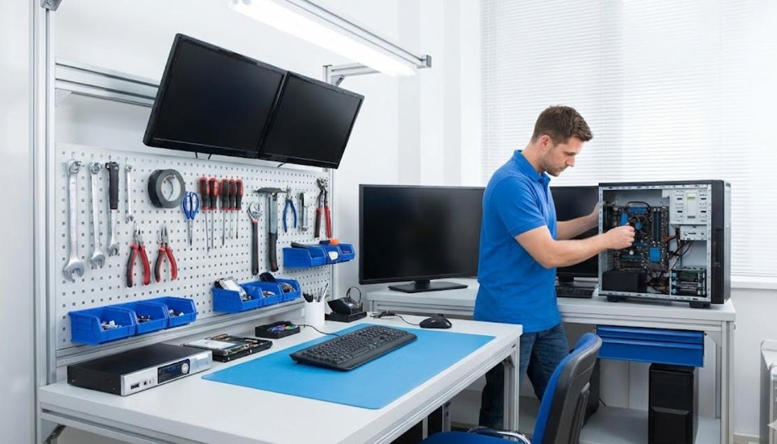 Trung tâm sửa chữa và nâng cấp máy tính chuyên nghiệp với đầy đủ trang thiết bị.