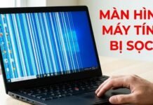 màn hình máy tính sọc